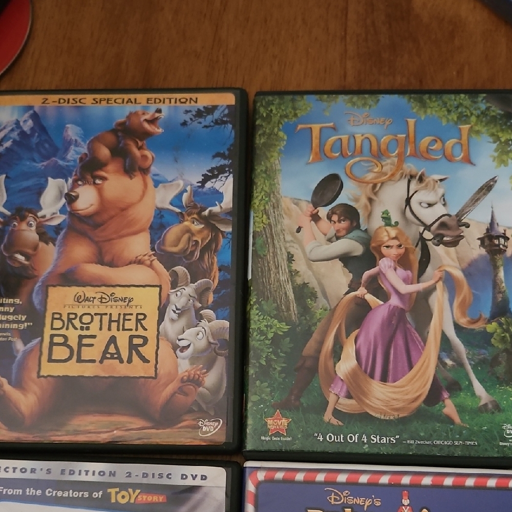 Disney Brother Bear and Tangled DVD Collection - Brown and Purple